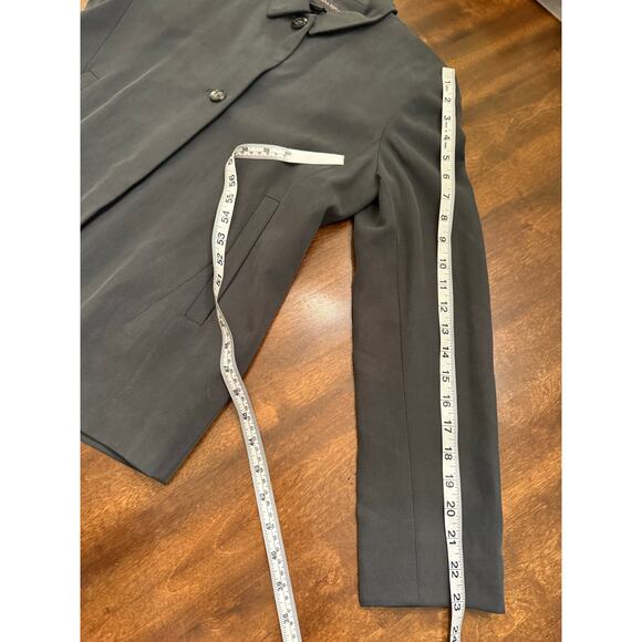 Vintage Women's Banana Republic Gray 100% Silk Button Front Jacket Size 4 - Picture 13 of 13